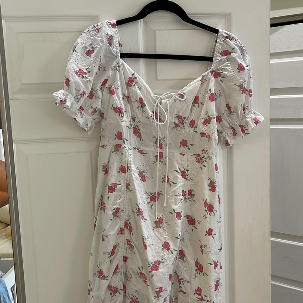 White floral dress size M